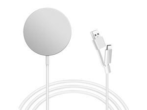 SZYG MagSafe Charger Magnetic Wireless Charger Fast Charging Pad Type C & USB A Port Cable Compatible with iPhone 13/13 Pro/13 Pro Max/13 Mini, 12/12 Pro/12 Pro Max/12 Mini iPhone 12 mini