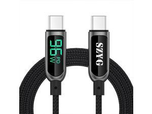 SZYG USB C to USB C Cable 4FT Type-C Charger 100W /5A PD Fast Charging Cord with LED Display for iPad Mini 6, iPad Pro 2020, iPad Air 4, MacBook Pro 2020, Samsung Galaxy S21, Switch, Pixel, LG