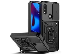 SZYG Motorola G Pure Case, Moto G Pure Case with Stand Kickstand Ring and Camera Cover Heavy Duty Military Grade Shockproof Rugged Armor Protective Cover for Motorola G Pure 2021