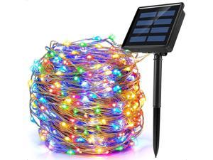 72FT 200 LED Solar String Lights, Extra-Bright Solar Outdoor Lights with 8 Lighting Modes, Waterproof Solar Fairy Lights for Tree Garden Patio Party Christmas. Multicolor