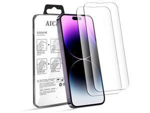 SZYG for iPhone 14 Pro Max Tempered Glass Screen Protector [2-Pack] HD Clear, 9H Hardness, Scratch Resistant Case Friendly.