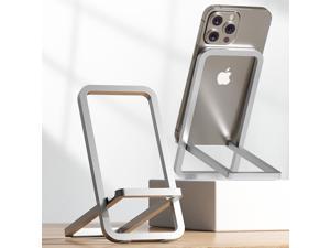 Cell Phone Stand Foldable Aluminum Adjustable Phone Holder for Desk Portable Travel Holder Office Desk Accessories Compatible for iPhone 15 14 13 12 11 Pro Max X Xr Samsung S23 S22 S21