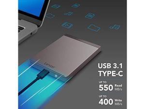 Lexar  Mobile Solid State Hard Drive 512GB External Disk Hard Drive  USB 3.1 TYPE-C Original SL200 For Laptop Desktop Read 550MB/s write 400MB/s 512GB USB 3.1 TYPE-C 1TB