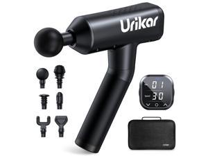 Urikar Massage Gun for Athletes, Portable Electric Handheld Deep Tissue Percussion Massager Pro 3 for Sore Muscles Pain Relief, Body Therapy, Workout Recovery(Black)