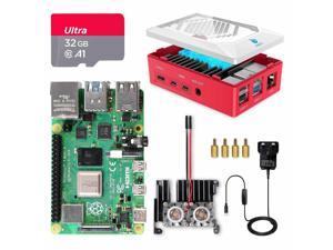 LABISTS Raspberry Pi 4 Model B 8GB RAM Starter Kit Computer Office Full Kit with Heatsinks, Cooling Fan, Power Supply (32GB Card)