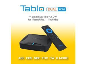 Tablo Dual HDMI [TDNS-HDMI-2B-01-CN] Over-The-Air [OTA] Digital Video Recorder [DVR] - with WiFi, Remote, Black.