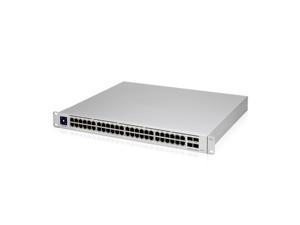 Ubiquiti USW-Pro-48-PoE Switch, Ubiquiti Networks UniFi Pro 48-Port PoE Managed L2/L3 Gigabit Ethernet (10/100/1000) Silver 1U Power over Ethernet (PoE)