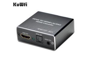 KuWFi 4K 3D HDMI Audio Converter HDMI to HDMI 5.1 Decoding Audio Signal Switch for PC TV Blu-ray players Projector forXiaomi box