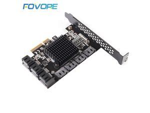 PCIe to 10 Ports SATA 3 III 3.0 6 Gbps SSD Adapter PCI-e PCI express x4 Controller Board Expansion Card Support x4 x6 x8 x16