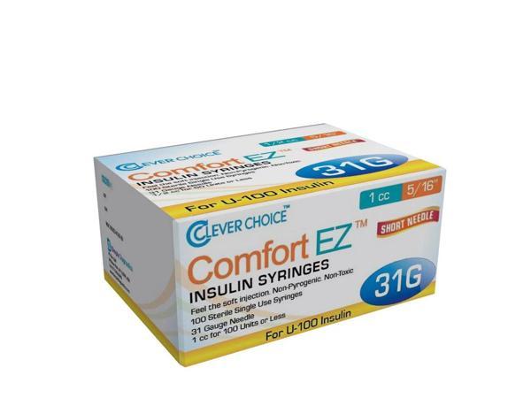  Comfort EZ Insulin Pen Needles, 32G 4mm - 100 per Box