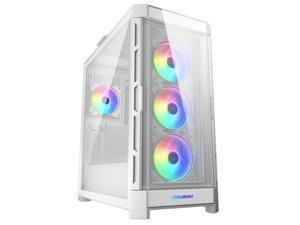 COUGAR DuoFace Pro RGB White ATX Mid Tower Gaming Case 390mm GPU supported builtin Front 120mm ARGB Fan x3  Rear 120mm ARGB Fan x1 with Mesh  Tempered Glass Front Panels