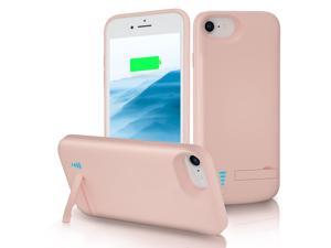 SlaBao Battery Charger Case with Kickstand Portable Power Bank for iPhone 7/8/6s/6/se2020, 6000mah 4.7'' -Pink