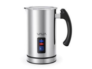 VAVA Milk Frother,Electric Foam Maker Stainless Steel Milk Steamer with Hot&Cold Milk Functionality Automatic Foam Electric Milk Warmer Silent Operation for Coffee, Latte, Hot Chocolates, Cappuccino