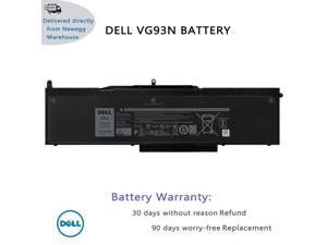 Genuine DELL VG93N Laptop Battery for Dell Precision 15 3520 3530 M3520 M3530 Latitude 5580 5590 5591 E5580 E5590 E5591 Series 0VG93N WFWKK 0WFWKK 11.4V 92Wh 7666mAh 6-Cell