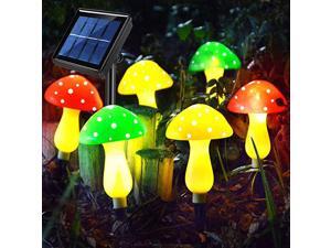 Solar Outdoor Lights Waterproof Mushroom lamp,6 Pack 8Modes Solar LED lantern for Yard Decor, Lawn Gap and Backyard Fence,Patio Gazebo Garden Party Birthday,Halloween Decorations,Christmas Gifts