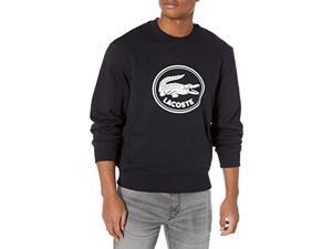 Lacoste Mens Long Sleeve Large Croc Badge Graphic Crewneck Sweatshirt Abysm XXL