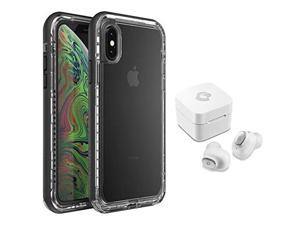 LifeProof Next Series Case for iPhone Xs  iPhone X  GLIDIC Wireless Bluetooth Earbuds Sweatproof Pro Stereo Headphones  NonRetail  Black CrystalWhite