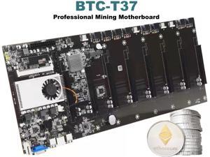 BTC-T37 Miner Motherboard CPU Set 8 Video Card Slot DDR3 Memory Integrated VGA Low Power Consumption Exquisite Better than x99