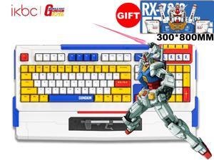 iKBC X GUNDAM RX-78-2 2.0 EFSF wired mechanical gaming keyboard cherry blue MX switch 108 keys PBT keycaps