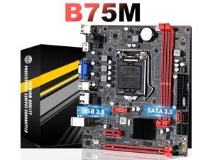 B75M Desktop Motherboard B75 LGA 1155 for i3 i5 i7 CPU Support DDR33 Memory 3*USB 3.0 SATA 3.0 Up to 16GB