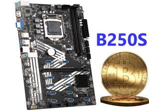 Newest B250S Mining Motherboard 11 USB 3.0 to PCIe X16 GPU LGA 1151 DDR4 SATA3.0 HDMI-VGA Crypto Miner B250 mining expert plate