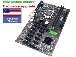 B250 BTC Mining Machine Motherboard 12 PCI-E16X Graph Card SODIMM LGA 1151 DDR4 SATA3.0 Support VGA DVI for Miner Dropship