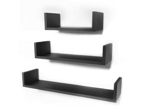 Display Shelf For Living Details about   Amada Wall Mounted U-Shaped Floating Shelves Set Of 3 