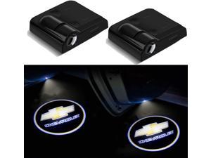 2Pcs Door Lights Compatible with Chevy Door Logo Projector Light Welcome LED Ghost Shadow Courtesy Lights Lamp Suitable Compatible with Chevrolet All Models