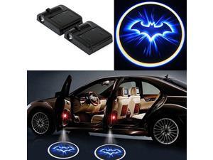 2Pcs Universal wireless LED car door welcome laser projector sign ghost light bat illustration
