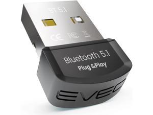Bluetooth Adapter for PC 5.1 - Bluetooth Dongle 5.1 Adapter for Windows 10 Only (Plug and Play) for Desktop, Laptop, Printers, Keyboard, Mouse, Headsets, Speakers - USB Bluetooth 5.1 Dongle