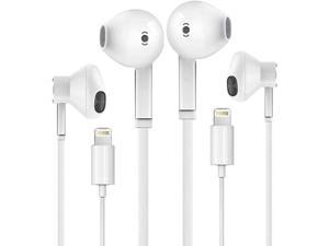 2 Pack-iPhone Earbuds with Lightning Connector(Built-in Microphone & Volume Control) in-Ear Stereo Headphone Headset Compatible with iPhone 12/SE/11/X/8/ipad - All iOS System[Apple MFi Certified]