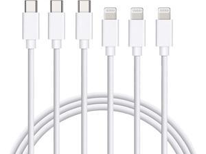 USB C to Lightning Cable [Apple MFi Certified] 3Pack 6FT iPhone Fast Charger Cable Power Delivery Type C Charging Cord Compatible with iPhone 13 13 Pro Max 12 12 Pro Max 11 XS XR X 8 iPad,White