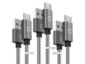 Micro USB Cable 3Pack3ft 45ft 6ft High Speed Android Micro USB Charger Charging Cable  Nylon Braided Micro USB Sync Cable for Samsung Nexus Kindle HTC LG Sony PS4 and More