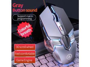 G12 wired USB luminous mouse game macro programming computer accessories Optical Grey sound