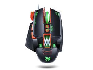 Girl boy mouse 0, silent click,9200dpi adjustable and 8 smart buttons, RGB simple, lovely girl boy color design, ergonomic, inpic USB mouse, suitable for computer work, games and laptops