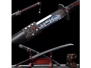 Qing Dynasty Style Chinese Sword Handmade Steel Blade Ancient Sword Real Sharp Battle Ready Katana J0009