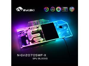 Bykski GPU Waterblock GPU Water Cooler GPU Water Block GPU Block for Gigabyte GeForce RTX 2070 Super Windforce OC 3X 8G 5V 3Pin RBW Lights