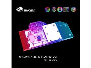 Bykski GPU Waterblock GPU Water GPU Liquid Cooling Block GPU Liquid Cooler for Gigabyte RX5700XT Gaming OC 8G 12V 4Pin RGB Lights