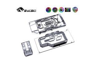 Bykski GPU Waterblock Sandwich Style Full Cover GPU Water Cooler Block PC Liquid Cooling Cooler Backplate for NVIDIA RTX 3080 RTX 3090 AIC Reference Edition (5V 3Pin RBW Lights) 12V 4Pin RGB Lights