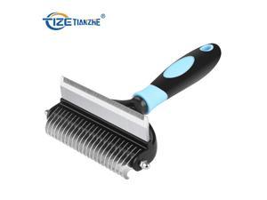 MASBRILL Pet Grooming Brush 2 in 1 Deshedding Tool  Undercoat Rake Dematting Comb for Mats  Tangles Removing Reduces Shedding up to 95 Great for Short to Long Hair of Medium Large Dogs
