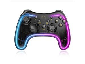Switch ControllerWireless Switch Pro Controller Compatible with Nintendo SwitchSwitch liteSwitch OLEDSwitch Pro Controller Support MultiPlatformApp with TurboWakeup Function and RGB Black