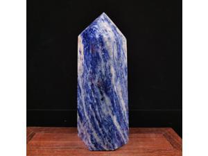Energy Crystal Obelisk Tower/Lapis lazuli Mineral Reiki Healing/Computer demagnetization decoration