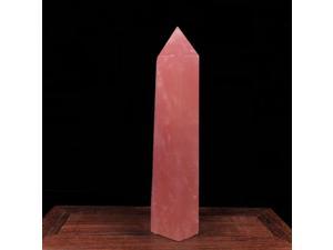 Energy Crystal Obelisk Tower/Rose Quartz Mineral Reiki Healing/Computer demagnetization decoration