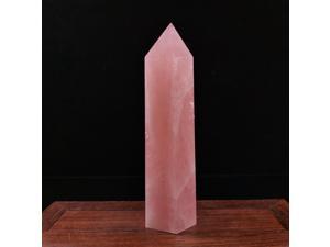 Energy Crystal Obelisk Tower/Rose Quartz Mineral Reiki Healing/Computer demagnetization decoration