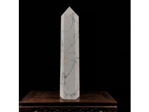 Energy Crystal Obelisk Tower/White Turquoise Mineral Reiki Healing/Computer demagnetization decoration
