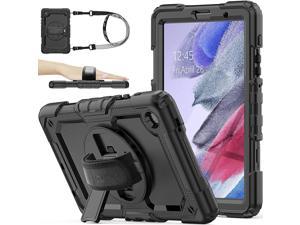 Samsung Galaxy Tab A7 Lite Case 8.7'' with Screen Protector Pencil Holder [360 Rotating Hand Strap] &Stand, Drop-Proof Case for Galaxy Tab A7 Lite 8.7'', Black