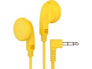 Bulk Earphones with 3.5 mm Headphone Plug - 10 Pack - Yellow