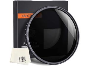 K&F Concept 49mm ND2 to ND400 Variable Neutral Density Filter Slim Fader ND ND2-400 Optical Glass for Sony Nikon Canon DSLR + Microfiber Cleaning Cloth for Cameras Lens
