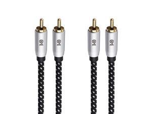 2-Pack Subwoofer Cable 6 ft Digital Coaxial Cable (Digital Audio Coaxial Cable and LFE Subwoofer Cable) - 1.8m / 6 Feet