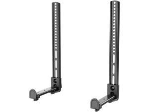 SBR203 WALI Universal Sound Bar Mount Bracket for Mounting Above or Under TV with Non-Slip Base Holder Extends 1.6 to 7.2 inch Black Soundbar up to 33 Lbs 